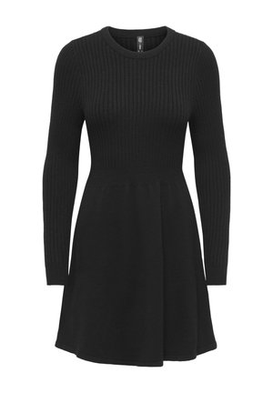 ONLY, ONLFIA LS FIT FLARE ONEC DRESS CS KNT - Robe pull - black