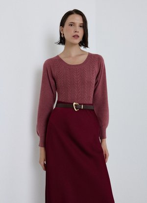 Calliope T-SHIRT TINTA UNITA - Maglione - malva