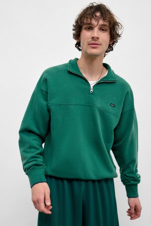 QUARTER ZIP UNISEX - Mikina - green