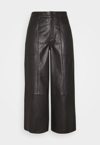 Cream Nahkahousut - black