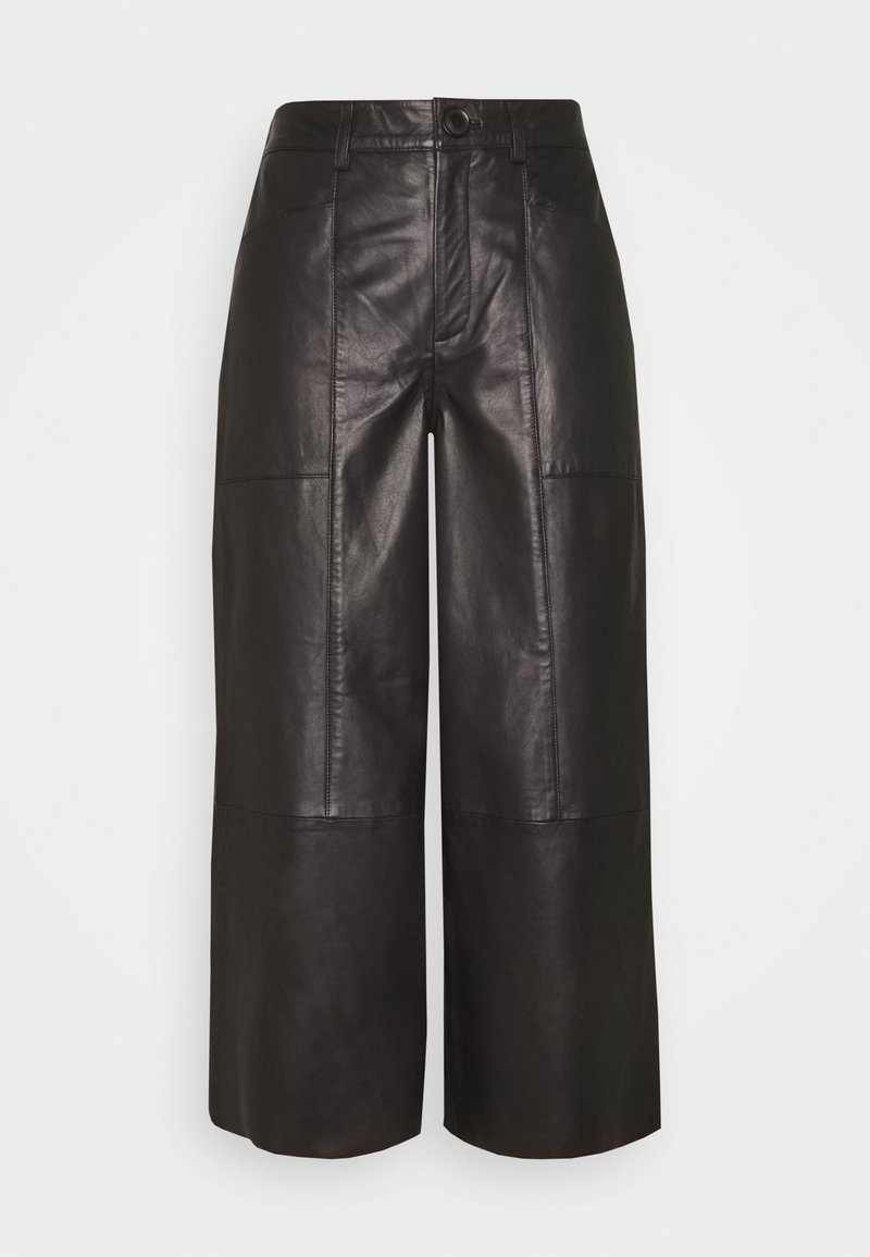 Cream Nahkahousut - black
