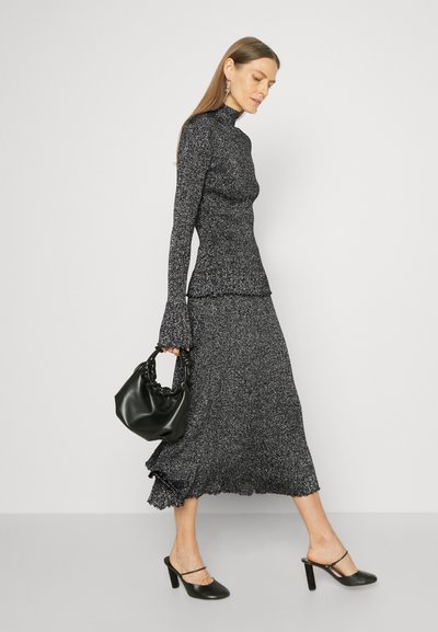 Proenza Schouler White Label LIDIA SKIRT - A-silueta svārki - black/silver
