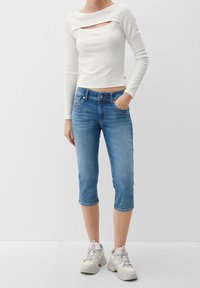 QS Jeansshorts - dark-blue denim