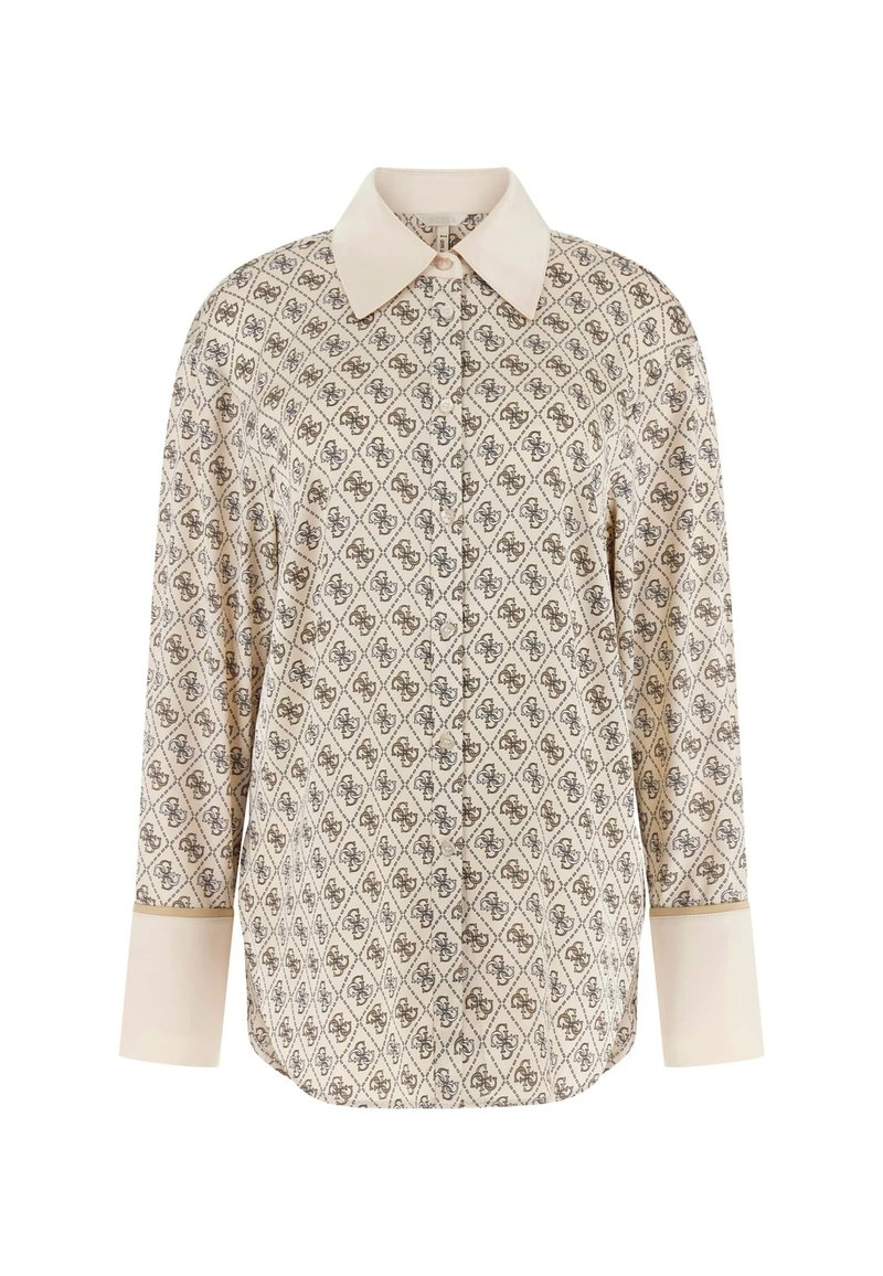 Guess ALEXANDRA - Button-down blouse - mehrfarbig beige/beige - Zalando