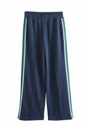 Next, REGULAR FIT - SIDE STRIPE WIDE LEG JOGGERS - Tracksuit bottoms - navy