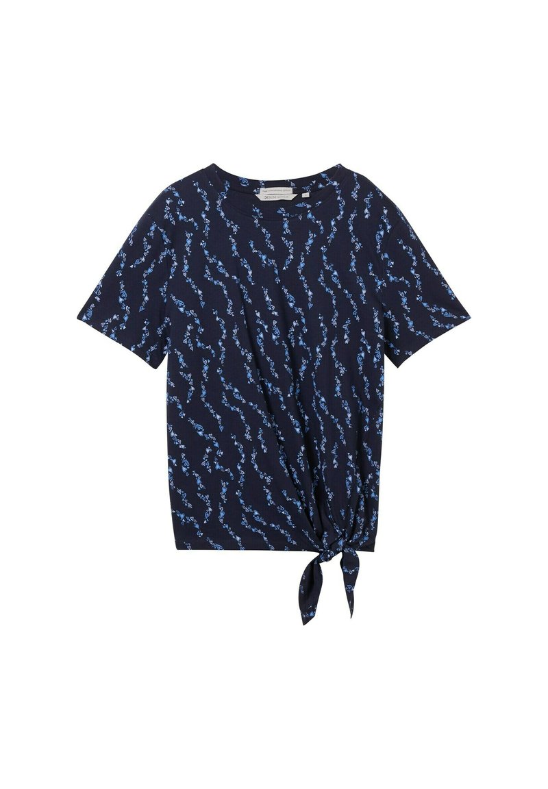 Tom Tailor Denim T-shirt print donkerblauw