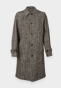 WOVEN COAT FUZZY HERRING - Klassinen takki - iced coffee/ecru