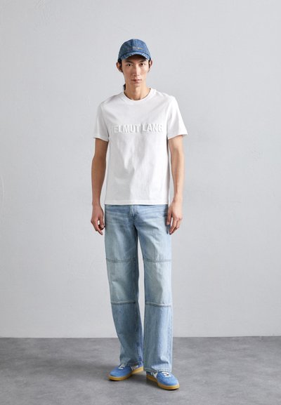 Helmut Lang EMBOSSED TEE ROUNDED - T-shirt basic - optic white