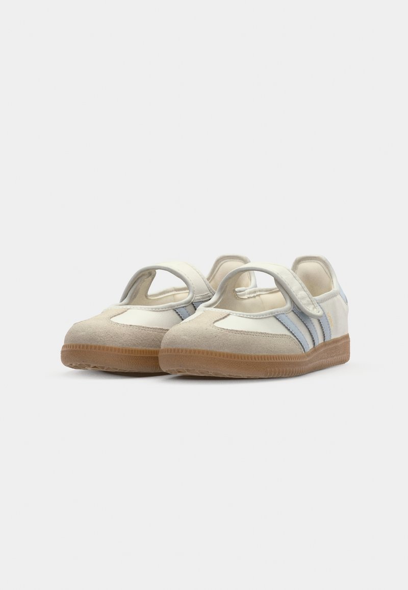 adidas Originals SAMBA JANE - Ankle strap ballet pumps - cloud white/halo  blue/white - Zalando.co.uk