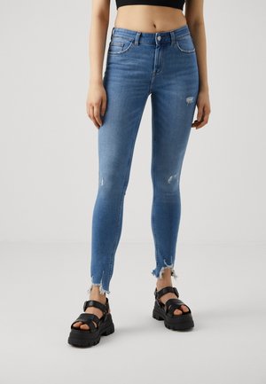 ONLHUSH MID WAIST - Blugi skinny fit - light blue denim