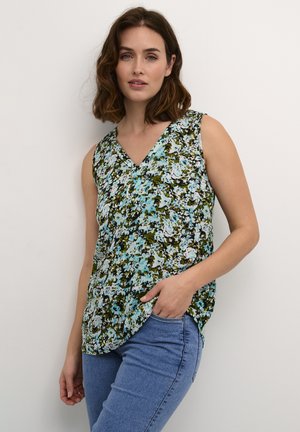 Kaffe AMBER PRINTED - Blouse - blue green abstract flower