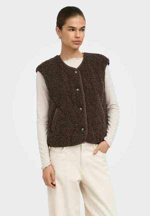 ONLY, TEDDY COAT ONLINES TEDDY COAT - Weste - chocolate martini
