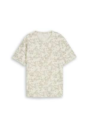 TOM TAILOR, TOM TAILOR T-SHIRT PLUS SIZE - T-SHIRT MIT ALLOVER-PRINT - T-Shirt print - off white irregular design