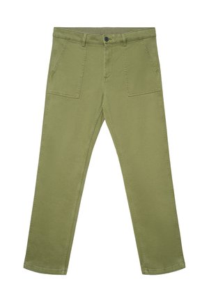 LUNGO TINTA UNITA - Stoffhose - verde militare
