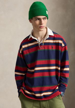 Polo Ralph Lauren, BIG FIT STRIPED JERSEY RUGBY SHIRT - Πόλο - navy