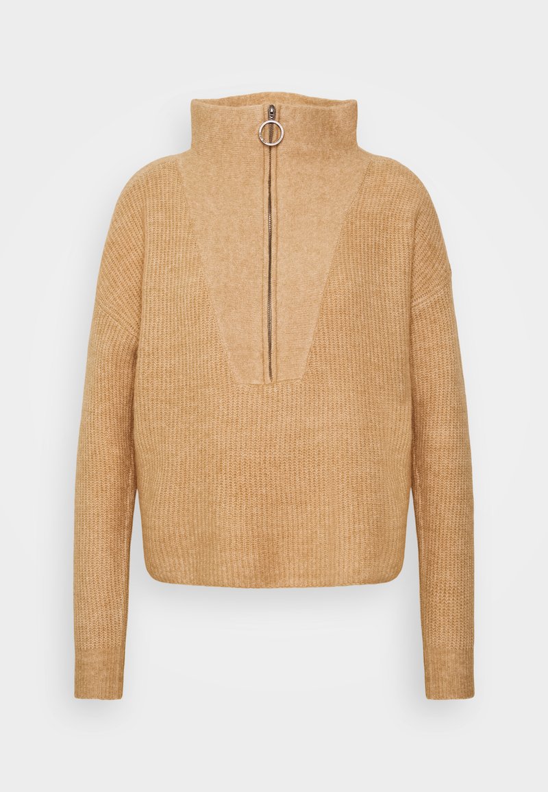 Noisy May NMNEWALICE HIGH NECK  - Camisola - beige