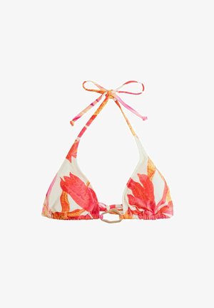 Next, REGULAR FIT - HARDWARE TRIANGLE BIKINI TOP . - Bikini-Top - white red floral kew collection