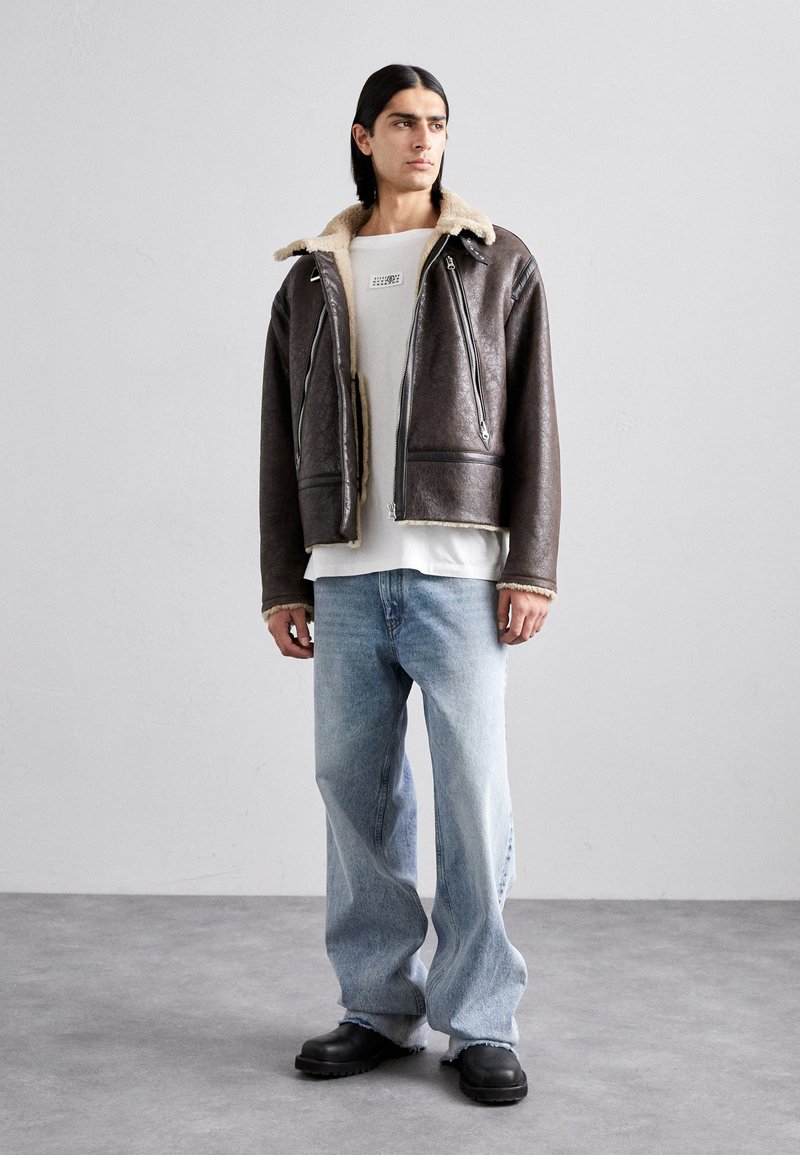 MM6 Maison Margiela Lederjacke - brown/dunkelbraun - Zalando.de 