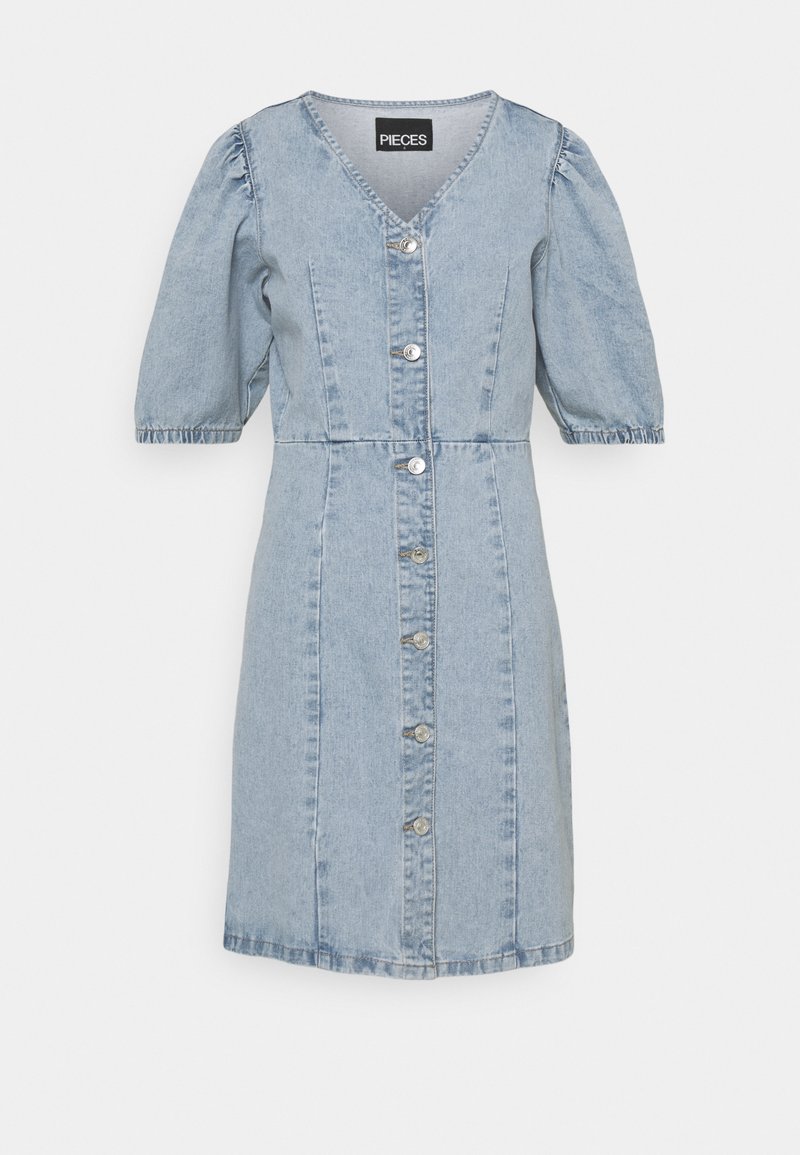 PIECES Tall Jeansjurken blauw