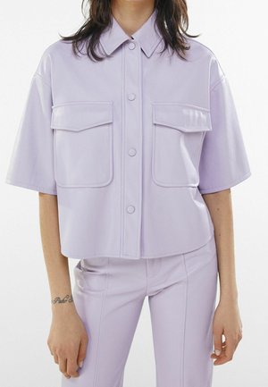 Bershka Kunstlederjacke - mauve