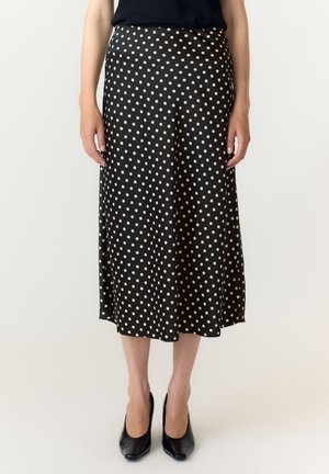 YAS, YASPELLA - Falda acampanada - black/birch