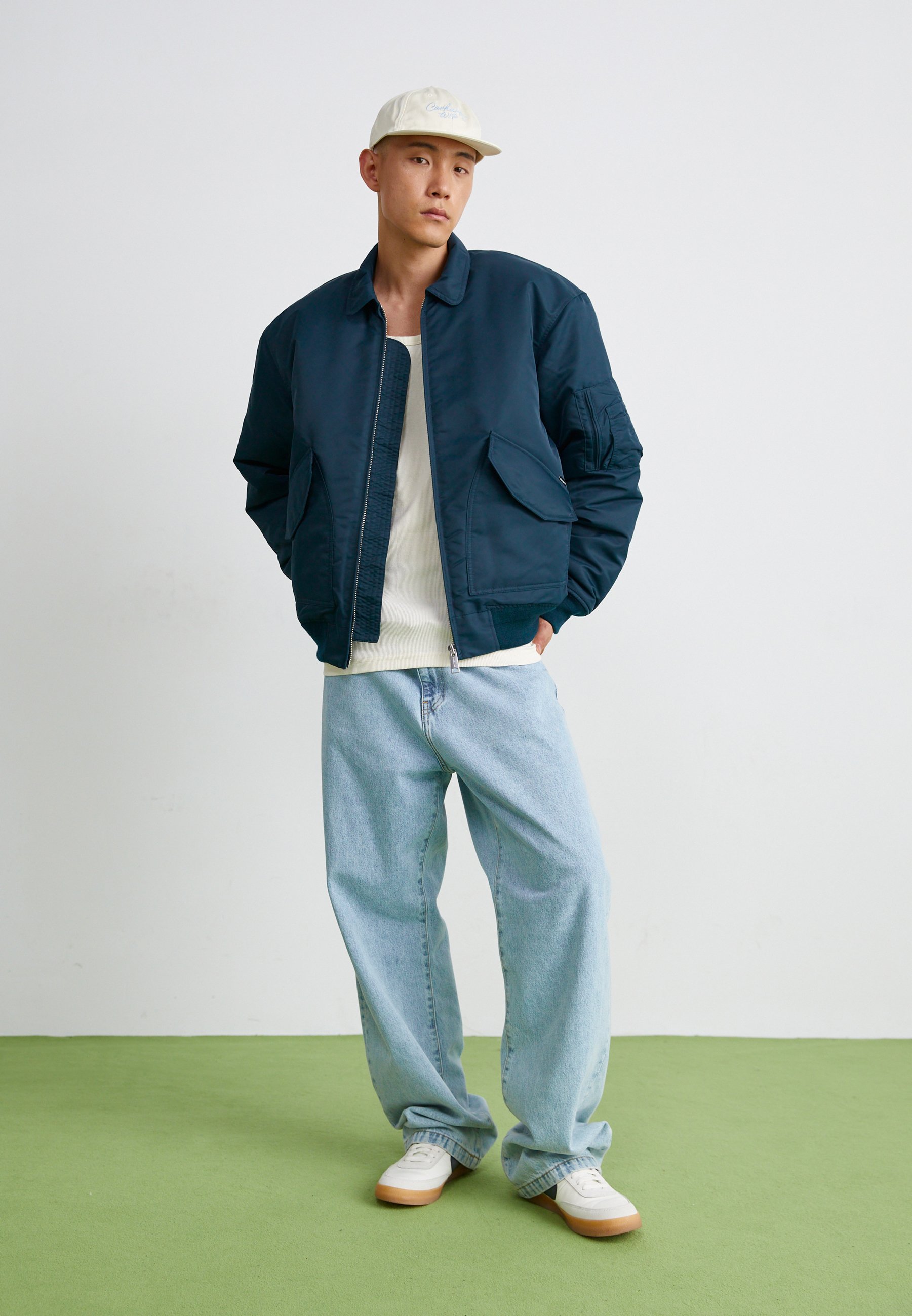 Carhartt WIP OLTEN - Chaquetas bomber - duck blue/turmeric/azul