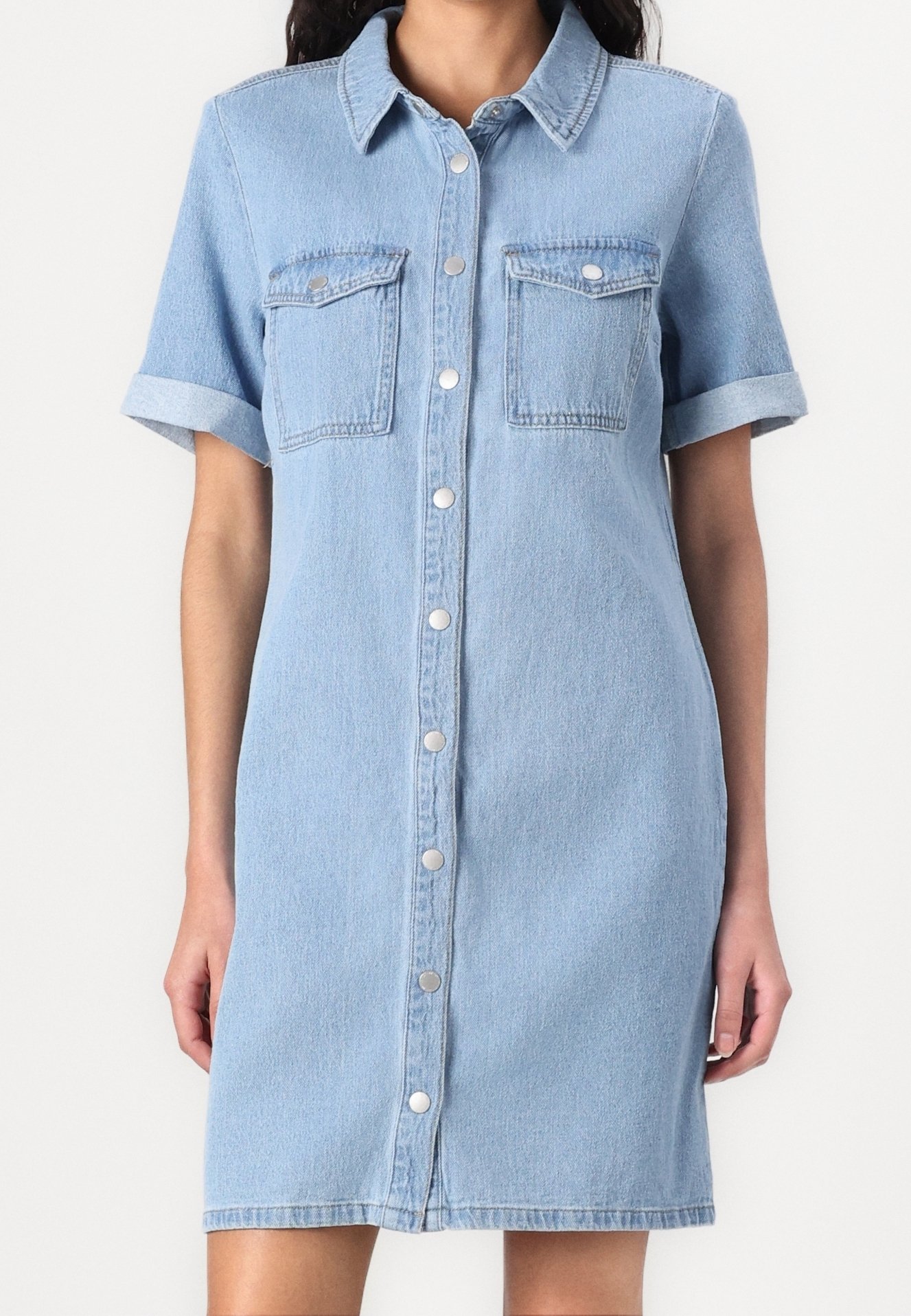 JDY Denim dress - light-blue denim - (Pre-owned) - Zalando.ie