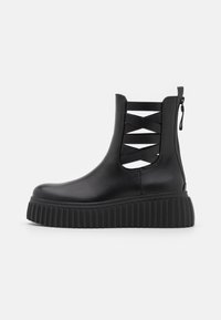 Even&Odd Botines con plataforma - black