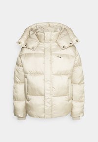 LOGO TAPE PUFFER - Pitkä takki - plaza taupe