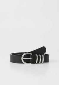 VMSVEA COATED BELT NOOS - Cinto - black detail/silver-coloured