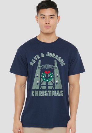 Universal Studios, JURASSIC WORLD JURASSIC CHRISTMAS - Print T-shirt - dark blue