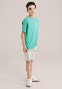 WE Fashion - BLUE RIDGE - Marškinėliai su spaudiniu - sea green Miniatiūros vaizdas 1