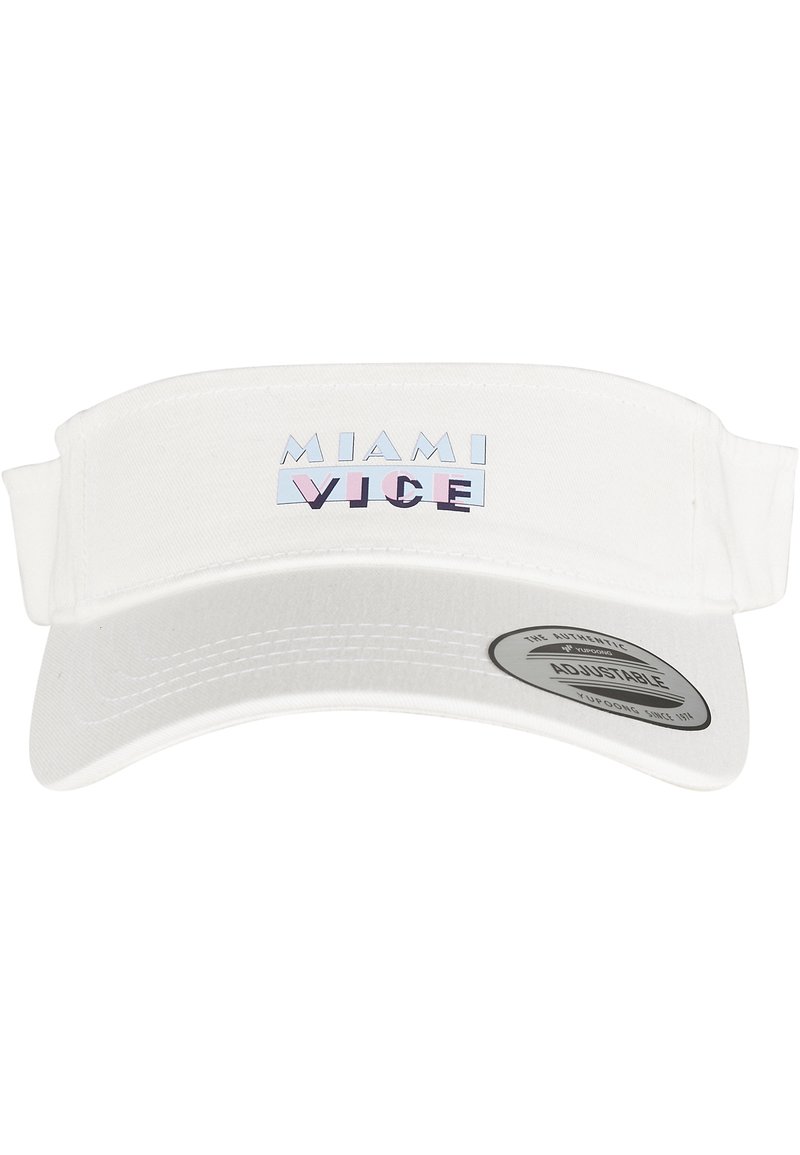 Cappellino Da Baseball Miami Vice Logo Visor | Unisex Bianco | MERCHCODE | Copricapo Ispirato Alla Serie Cult - 4