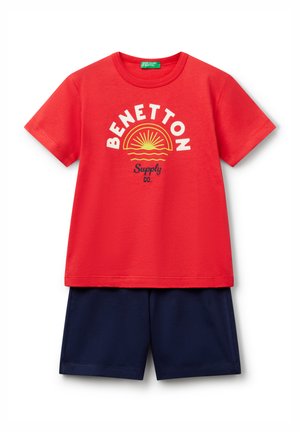 SET AND BERMUDAS WITH LOGO  - Tracksuit bottoms - red