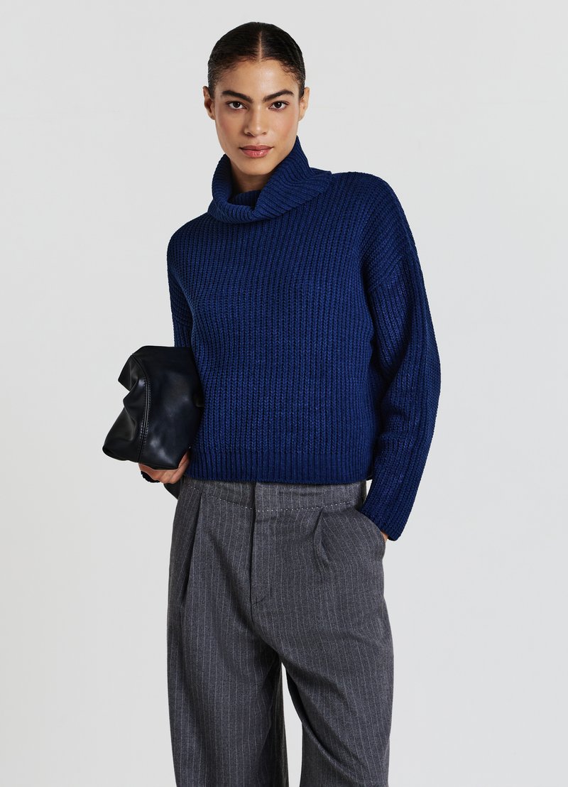 Calliope DOLCEVITA TINTA UNITA - Strickpullover - blu