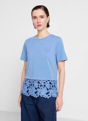 Calliope, T-SHIRT TINTA UNITA - T-shirt con stampa - celeste scuro