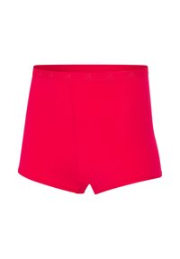 Czerwone męskie bokserki z elastycznym pasem w talii ozdobione subtelnym wzorem logo Adidas.