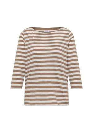 Cecil, BASIC SHIRT MIT BOAT NECK UND STREIFEN - T-shirt à manches longues - natural taupe