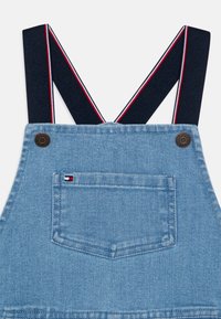 Tommy Hilfiger BABY DUNGAREE UNISEX SET - Top dugih rukava - denim medium
