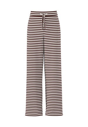 Pieces, PCLAYA WIDE PANTS - Панталони - chicory coffee/coconut milk