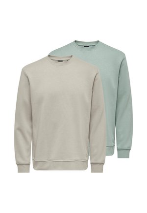 2 PACK - Sweatshirt - hellgrau   grün