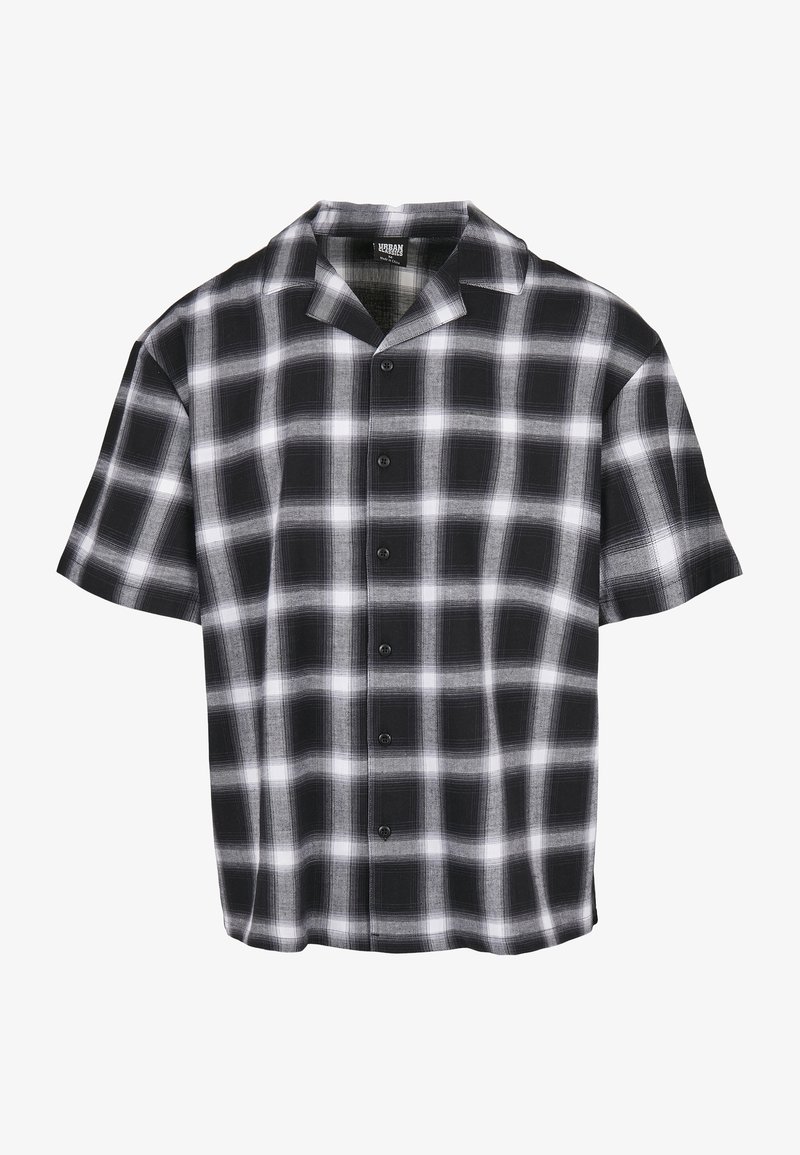 Urban Classics LOOSE CHECKED RESORT SHIRT - Košeľa - black/white