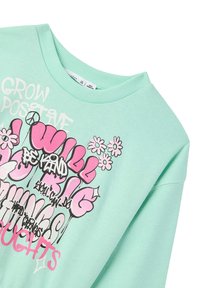 Terranova CROP GRAFFITI  - Felpa - verde acqua