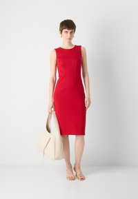 MARCIANO BY GUESS ZIP MIDI DRESS - Jerseykjole - samba red vibes