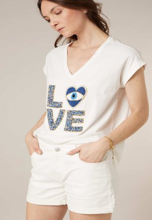 ORIGINAL MYKOLOVE - Camiseta estampada - altweiß