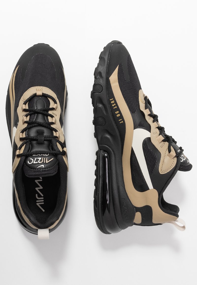 Nike Sportswear Air Max 270 React Rvl Trainers Black Light Bone Khaki Metallic Gold Black Zalando De