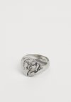 DRAGON ENGRAVED OVAL SIGNET - Anel - silver-coloured