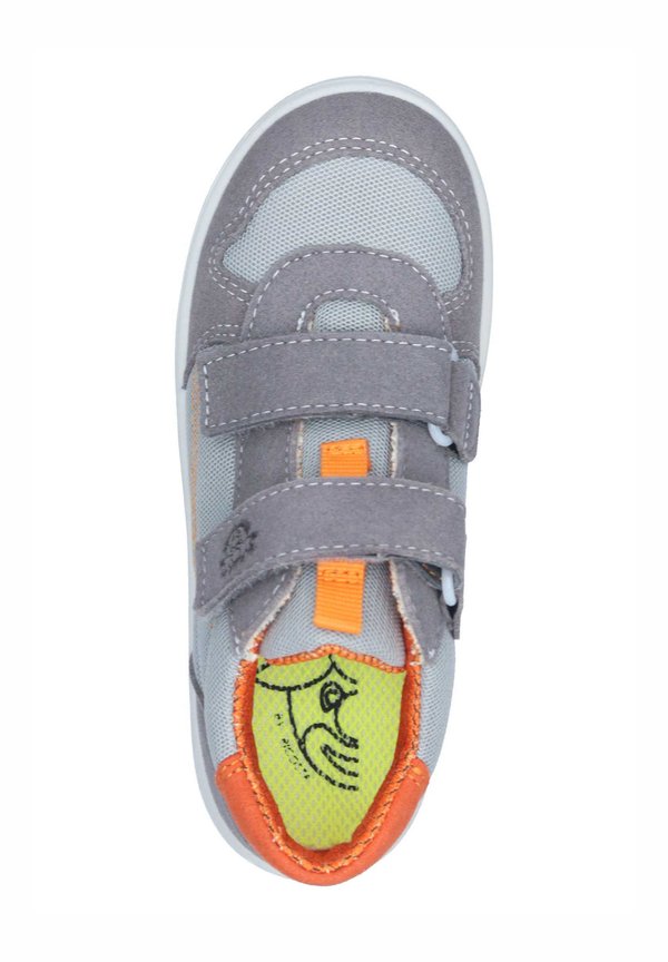 Lauflernschuh – hellgrau graphit orange