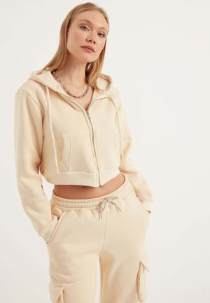 Sweatjacke - beige