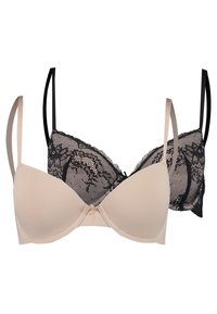 BRA 2 PACK - Sujetador con aros - black/blush